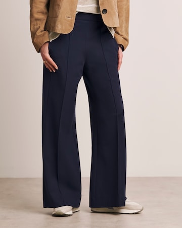 Anthology Navy Ponte Pull On Wide Leg Trouser