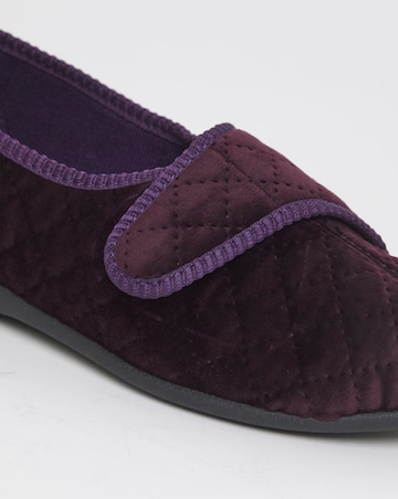 Topaz Touch & Close Full Slipper - Wide Fit (E)