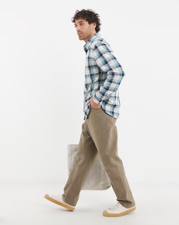 Long Sleeve Linen Check Shirt