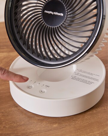 Morphy Richards Air Flex 6in Portable Oscillating USB Fan White/Grey