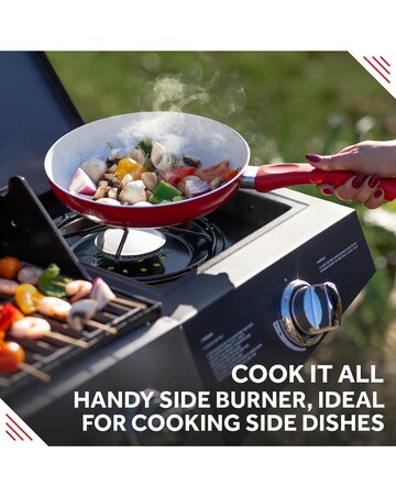 George Foreman 4+1 Burner Gas BBQ with Side Burner and Cover