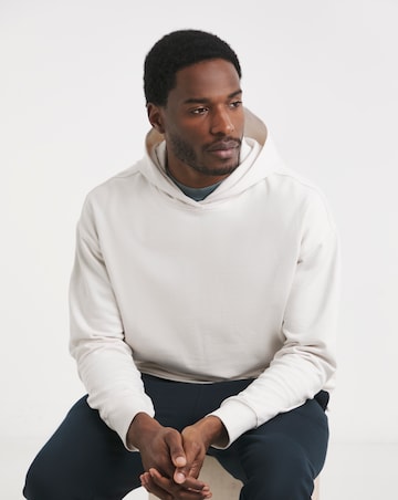 Open Hem Oversized Hoodie- Light Stone