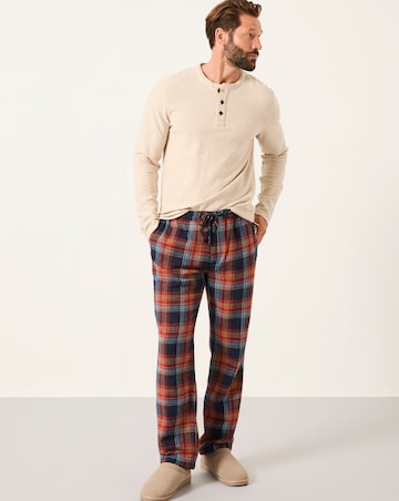 FatFace Lomond Check PJ Trouser - Blue