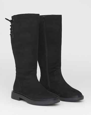 Rome Lace Up Back Riding Boots - Wide Fit (E) & Curvy Calf
