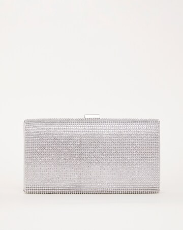Silver Diamante Clutch Bag