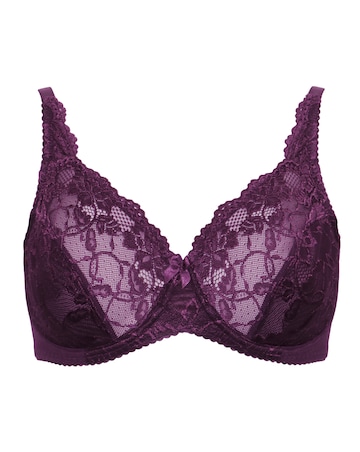 Pour Moi Rosalind Full Cup Wired Non Pad Bra Plum