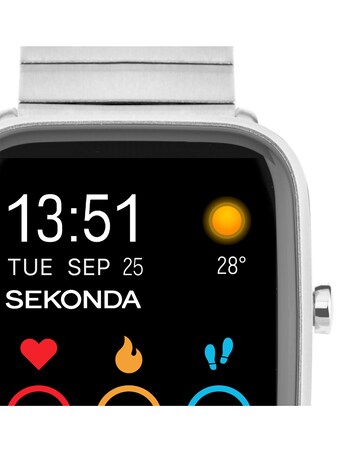 Sekonda Motion Plus Smart Watch - Silver Alloy Case & Stainless Steel Bracelet