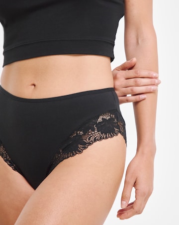Pretty Secrets (5 Pack) Midi Brazilian Knickers Black
