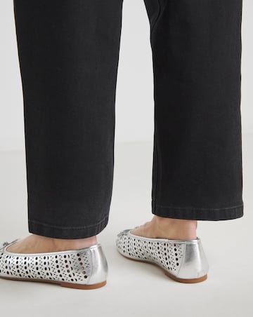 Hope Laser Cut Ballerinas - Wide Fit (E)