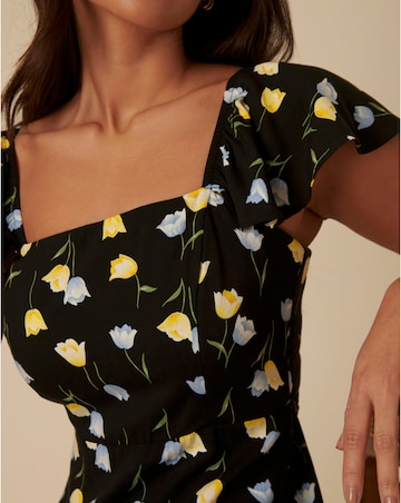 Nobody's Child Elsie Midi Dress Babette Tulip Black