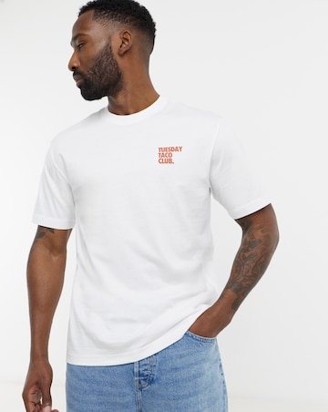 Only & Sons Taco Back Graphic T-Shirt - White