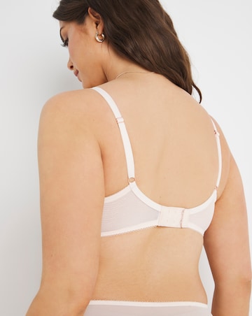 Figleaves Isla Lace Underwired Sweetheart T Shirt Bra B-H - Blush