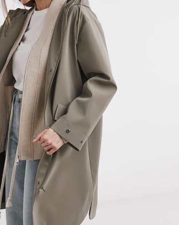 Sage Rubberised Raincoat