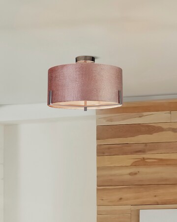 Harley Blush Velvet Ceiling Fitting