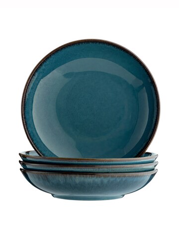 Mason Cash Blue Reactive Glaze Set of 4 Pasta Bowls