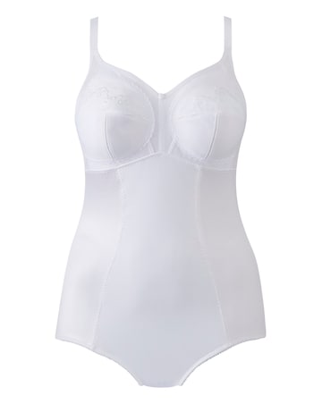 Pretty Secrets Dotty Firm Control Tummy Control Bodyshaper White