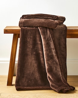 Plush Fleece Throw - Chocolate