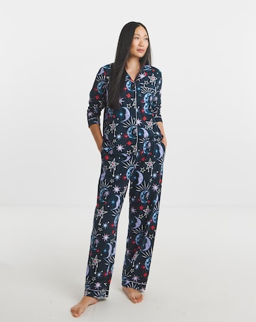 Chelsea Peers Jersey Button Up Long Pyjama Set