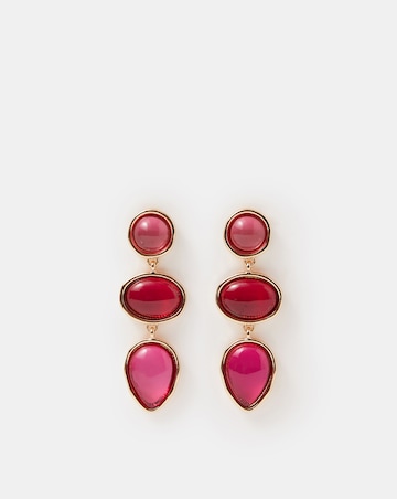 Accessorize Triple Stone Drop Earrings