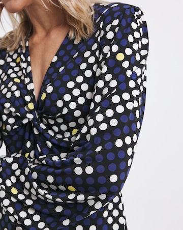 Long Sleeve Twist Front Dress