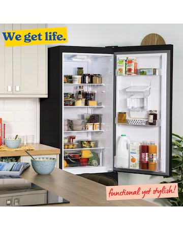 Russell Hobbs RH180FFFF551E1BWD Frost-Free Fridge Freezer with Water Dispenser