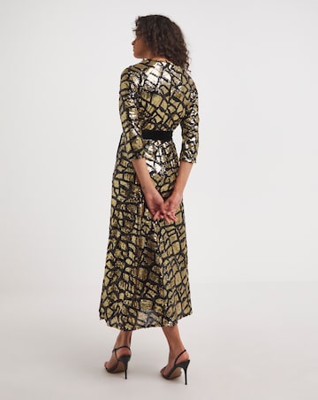 Animal Sequin Maxi Dress