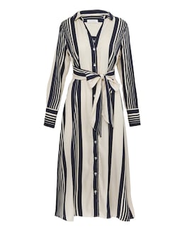 Anthology Stripe Tie Waist Shirt Dress