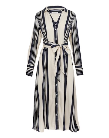 Anthology Stripe Tie Waist Shirt Dress