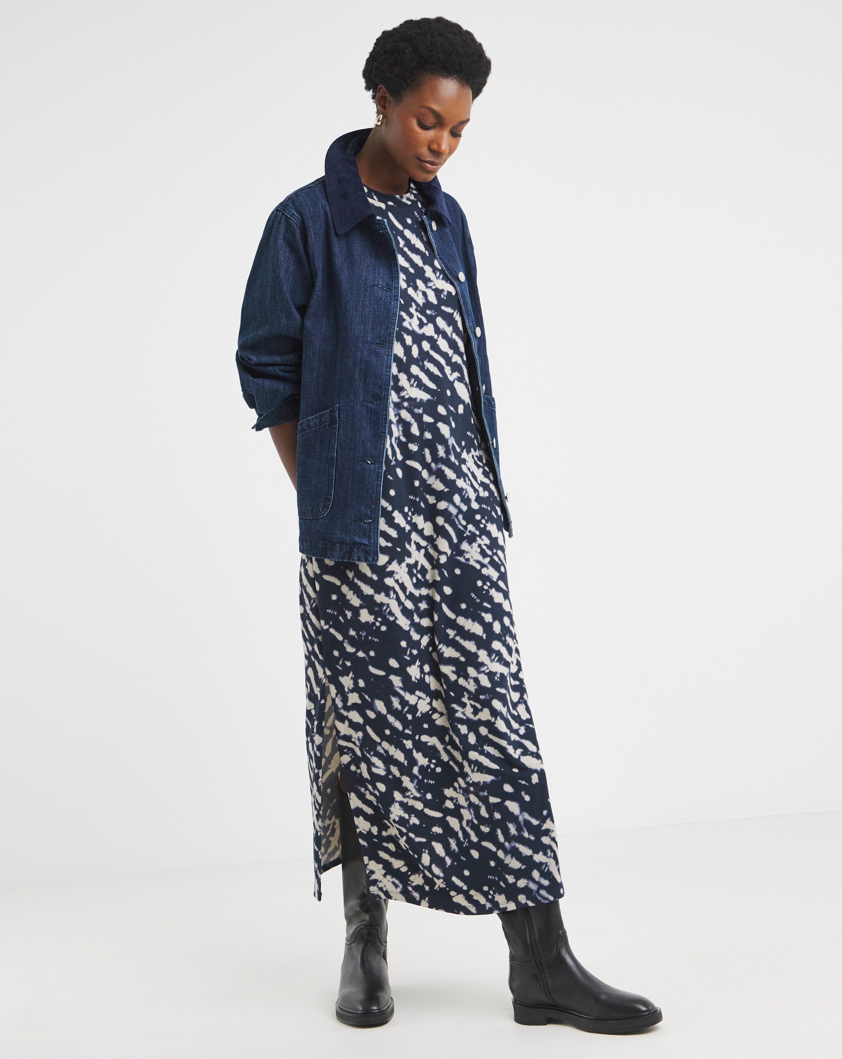 Soft Touch Half Sleeve Midi T-Shirt Dress | JD Williams