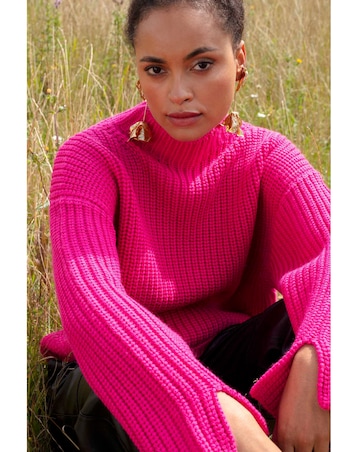 Ro&Zo Split Sleeve High Neck Jumper