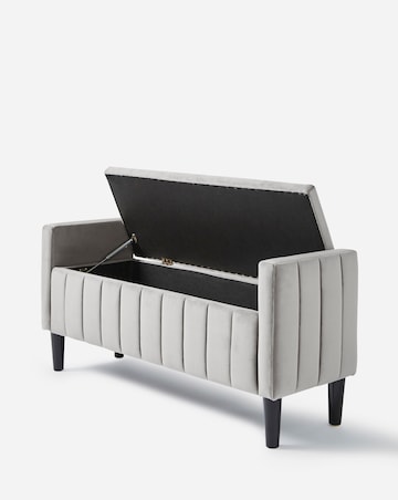 Eloise Winged Velvet Storage Ottoman