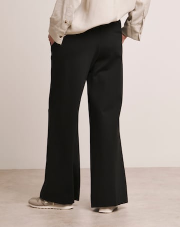 Anthology Black Ponte Pull On Wide Leg Trouser