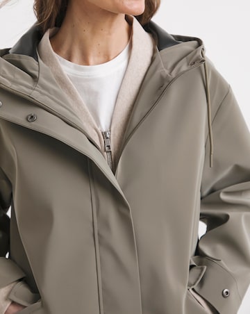 Sage Rubberised Raincoat
