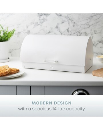 Swan Serenity Bread Bin White