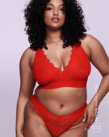 Lemonade Dolls Signature Lace Fuller Cup Bralette Red