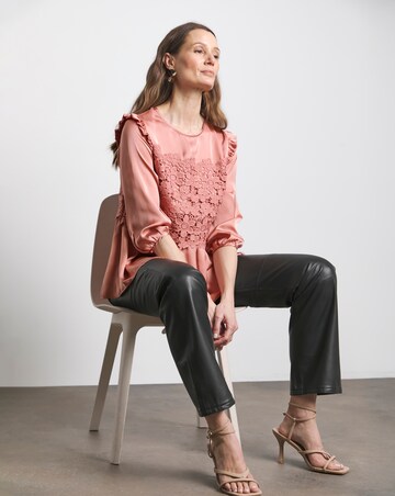 Joanna Hope Lace Insert Blouse