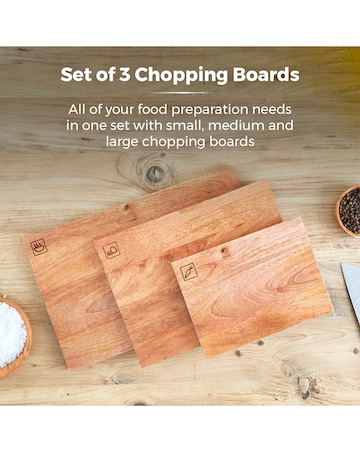 Tower 3 Piece Mango Wood Chopping Board Set