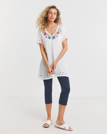 Joe Browns Embroidered Floral Crinkle Tunic
