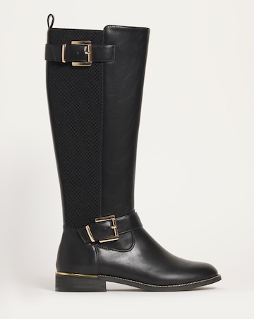 Cushion Walk Elastic Back Buckle Boot E Fit Curvy Calf