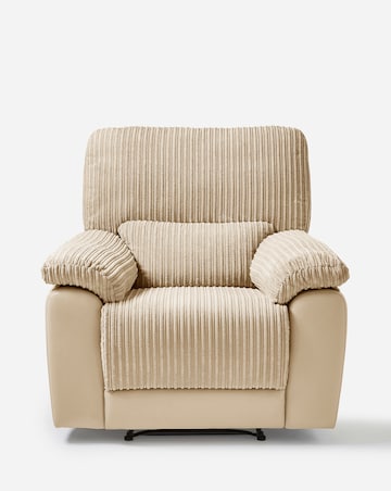 Harlow Fabric/Faux Leather Recliner Chair