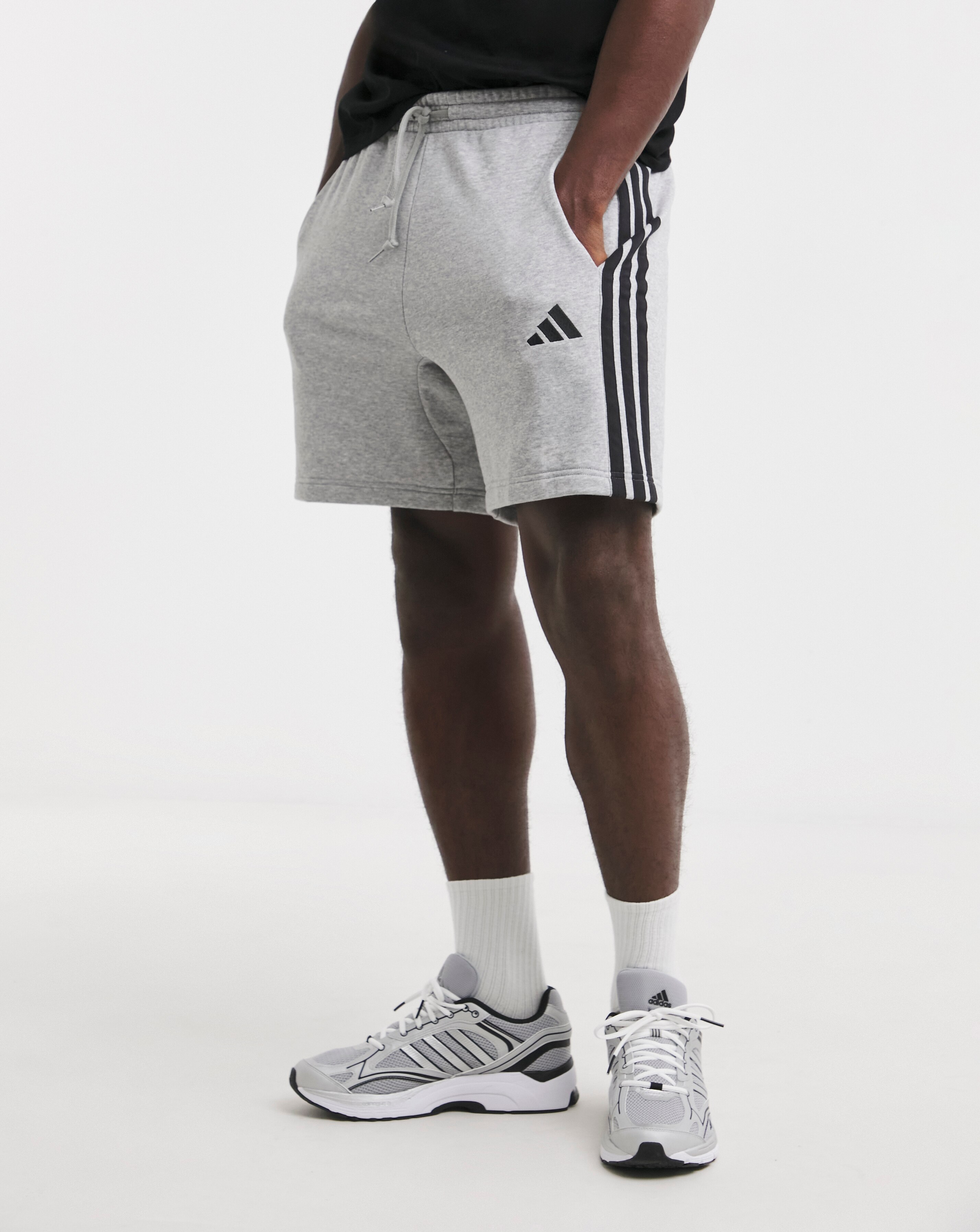 adidas 3 Stripes French Terry Shorts | JD Williams