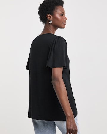 Black Angel Sleeve Top