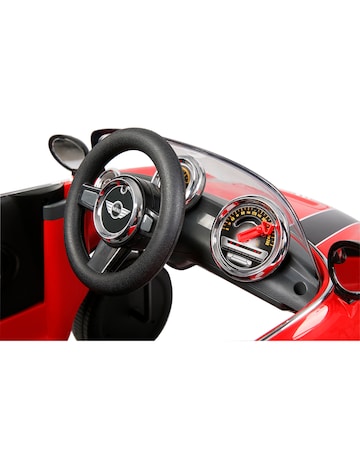 Mini Cooper Play Push Car with Parental Handle - Red