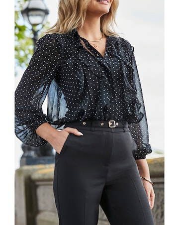 Sosandar Ruffle Front Shirt
