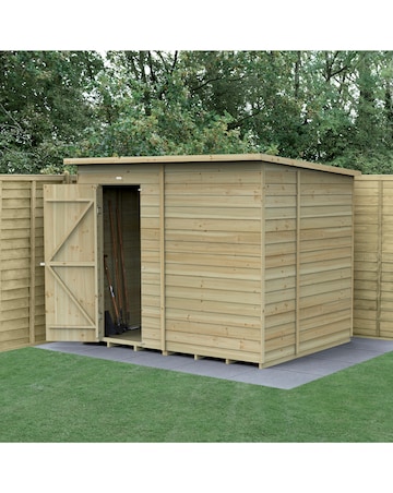 4LIFE Pent Shed 8x6 - Single Door - No Windows (Home Delivery)