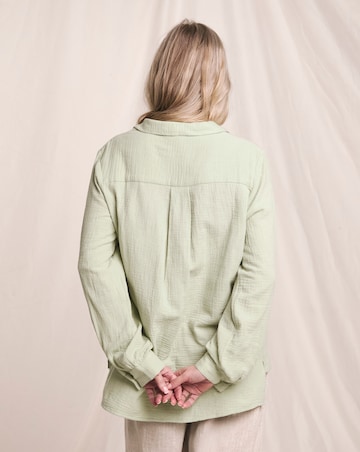 Julipa Longline Pure Cotton Textured Shirt