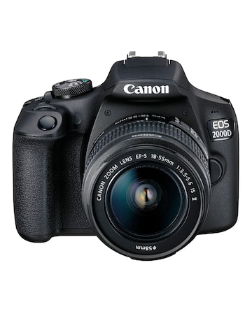 Canon EOS 2000D SLR Camera with EF-S 18-55mm IS II Lens