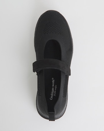 Cushion Walk Black Mary Jane Leisure -Wide Fit (E)