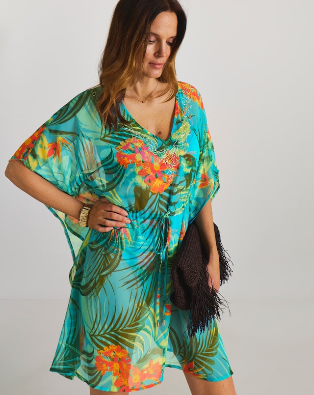 princess polly baby blue dress Rod Beattie Ladies Bleu Beach Cover Up Dress in Tropical,
