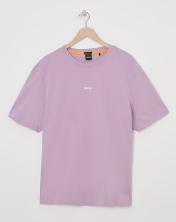 BOSS Short Sleeve Purple Centre Logo T-Shirt